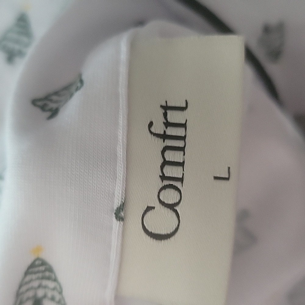 Comfrt NWT Long Sleeve PJ Set Christmas Tree Size‎ Large - Picture 10 of 11